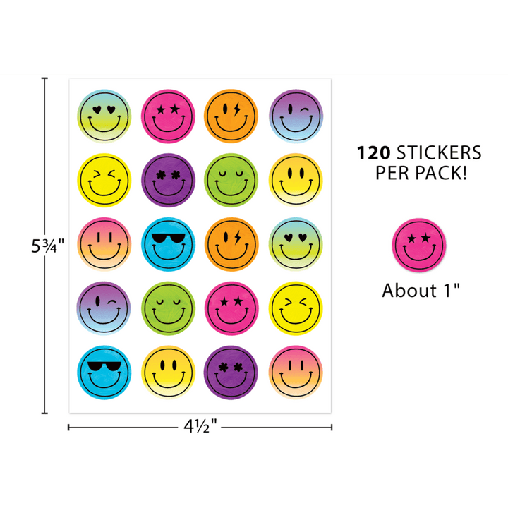 Brights 4Ever Smiley Faces Stickers-Stickers-Tools 4 Teaching-Classroom Decor and More