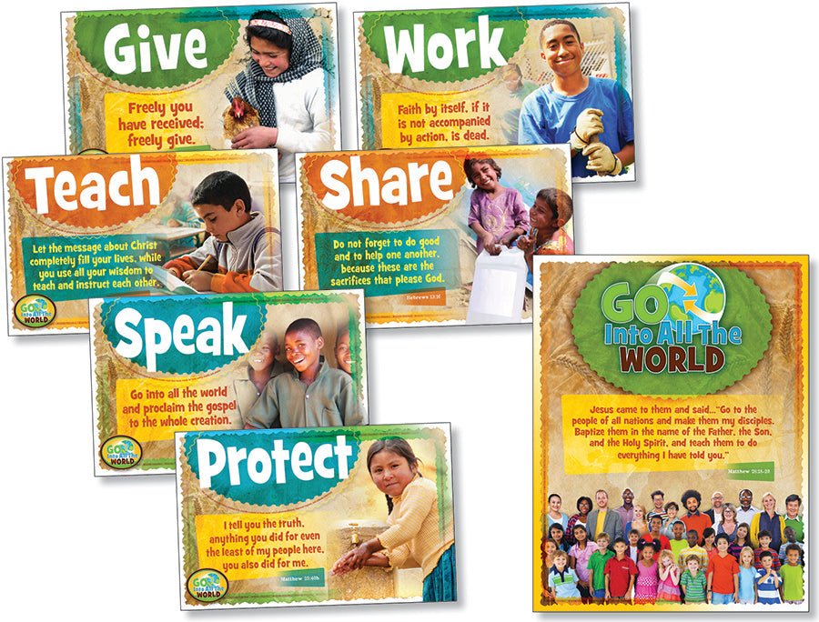 Go Into All the World Bulletin Board Poster Set - Tools 4 Teaching