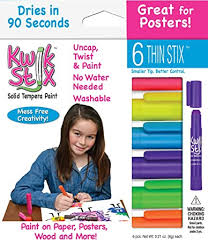 Kwik Stix Tempera Paint 6gm Thin Neon 6 Color Sets-Art Supplies-Tools 4 Teaching-Classroom Decor and More