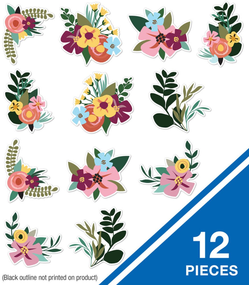 Grow Together Jumbo Flowers and Greenery Cutouts-Accents-Tools 4 Teaching-Classroom Decor and More