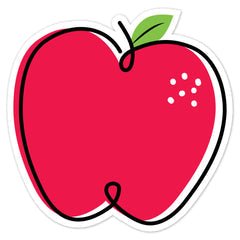 Doodle Apple Red 6" Designer Cut-Outs-Accents-Tools 4 Teaching-Classroom Decor and More