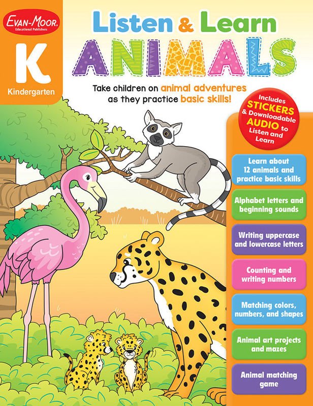 Listen and Learn: Animals, Grade K-Subjects - Reading - Reading Books-Tools 4 Teaching-Classroom Decor and More