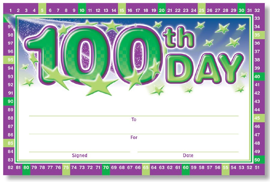 100th Day of School Awards - Tools 4 Teaching