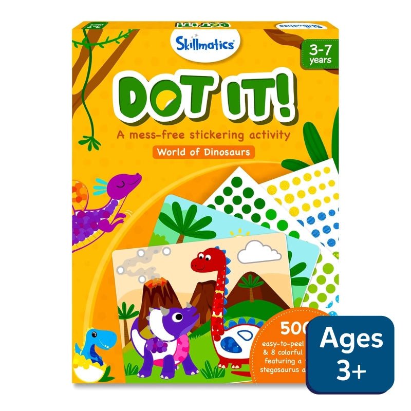 Dot it!: World of Dinosaurs | No mess sticker art (Ages 3-7)-Craft Activity-Tools 4 Teaching-Classroom Decor and More