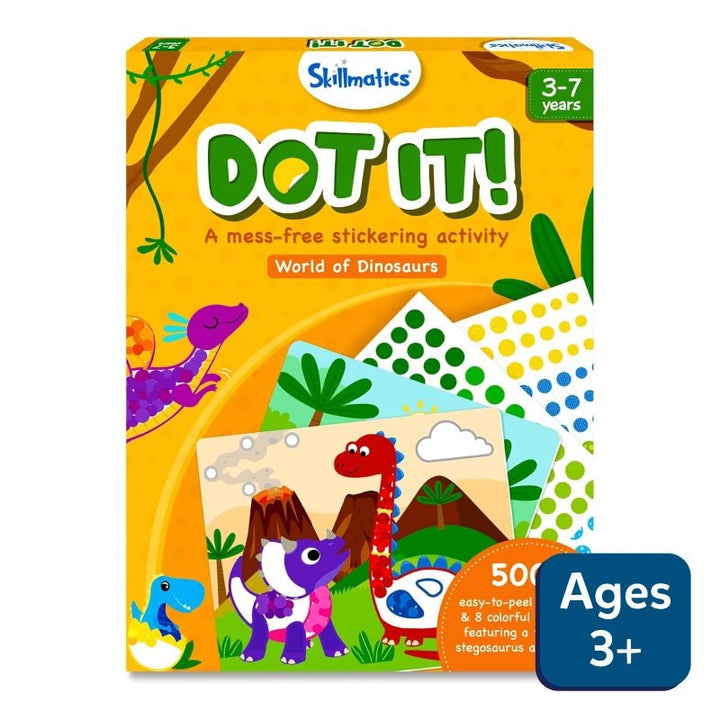 Dot it!: World of Dinosaurs | No mess sticker art (Ages 3-7)-Craft Activity-Tools 4 Teaching-Classroom Decor and More