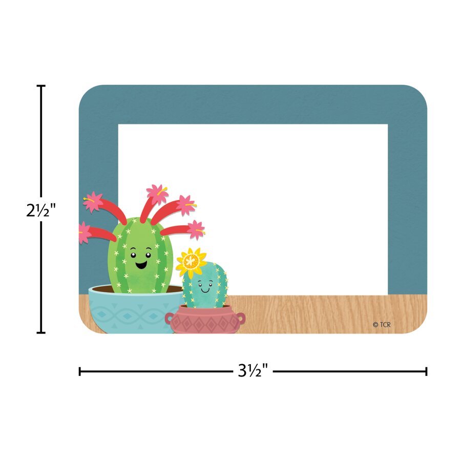 Happy Cactus Crew Name Tags/Labels - Multi-Pack-Nameplates &amp; Name Tags-Tools 4 Teaching-Classroom Decor and More