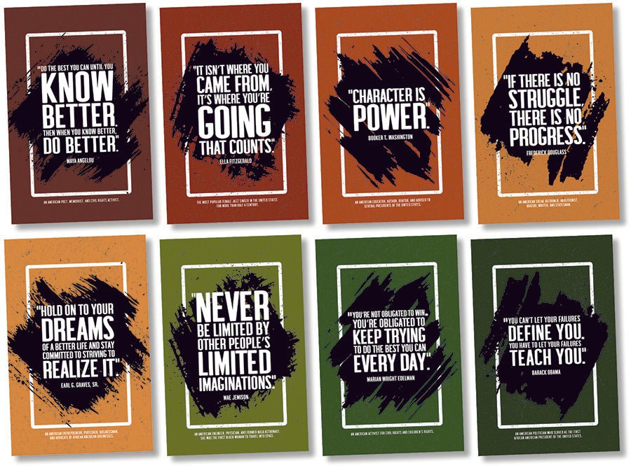 Inspirational Quotes-African American Influencers BB Set-Bulletin Board Sets-Tools 4 Teaching-Classroom Decor and More