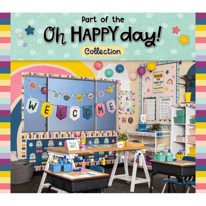 Oh Happy Day 8" Paper Lanterns-Lanterns-Tools 4 Teaching-Classroom Decor and More