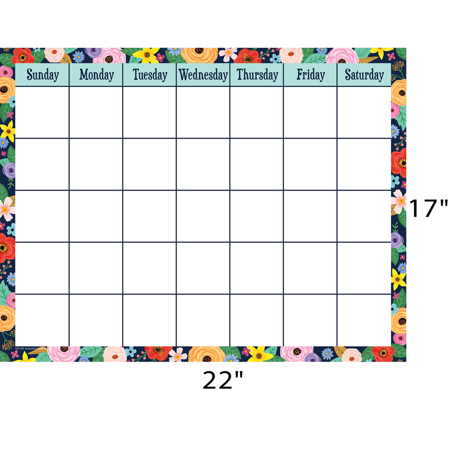 Wildflowers Calendar Chart-Calendars-Tools 4 Teaching-Classroom Decor and More