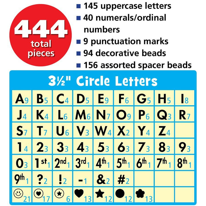 Friendship Beads Circle Letters-Letters-Tools 4 Teaching-Classroom Decor and More