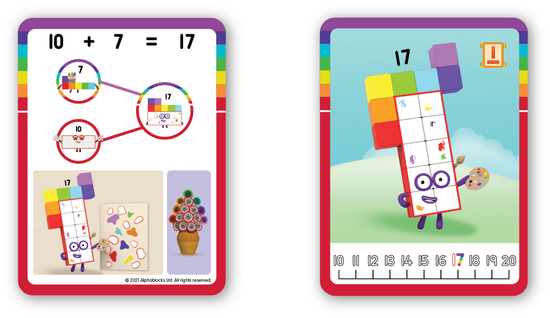 MathLink® Cubes Numberblocks 11–20 Activity Set-Numbers, Counting & Sorting-Tools 4 Teaching-Classroom Decor and More