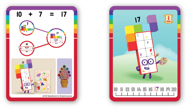 MathLink® Cubes Numberblocks 11–20 Activity Set-Numbers, Counting & Sorting-Tools 4 Teaching-Classroom Decor and More