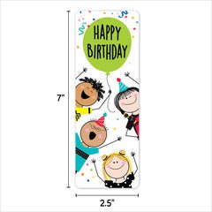 Stick Kids Happy Birthday Bookmarks-Bookmarks-Tools 4 Teaching-Classroom Decor and More