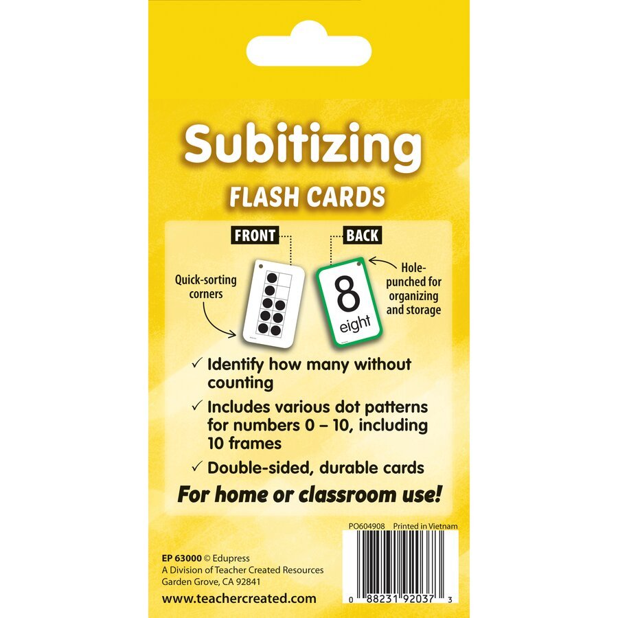 Subitizing Flash Cards-Flashcards-Tools 4 Teaching-Classroom Decor and More
