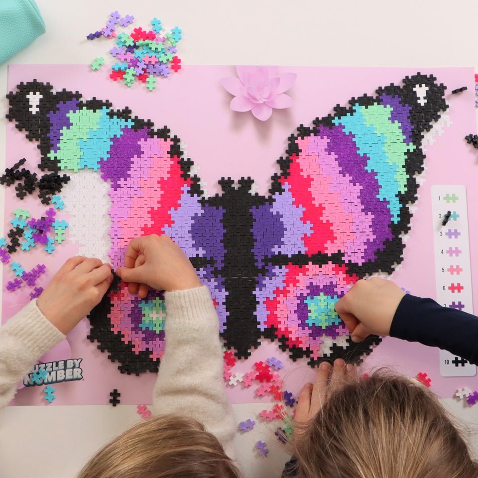 *PLUS PLUS® Puzzle by Number® - 800 PC - Butterfly-Plus Plus-Tools 4 Teaching-Classroom Decor and More