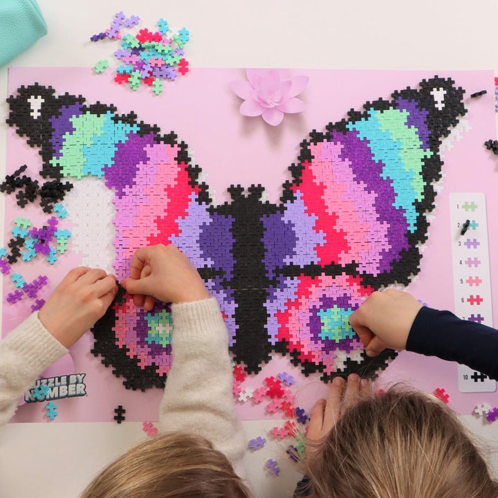 *PLUS PLUS® Puzzle by Number® - 800 PC - Butterfly-Plus Plus-Tools 4 Teaching-Classroom Decor and More