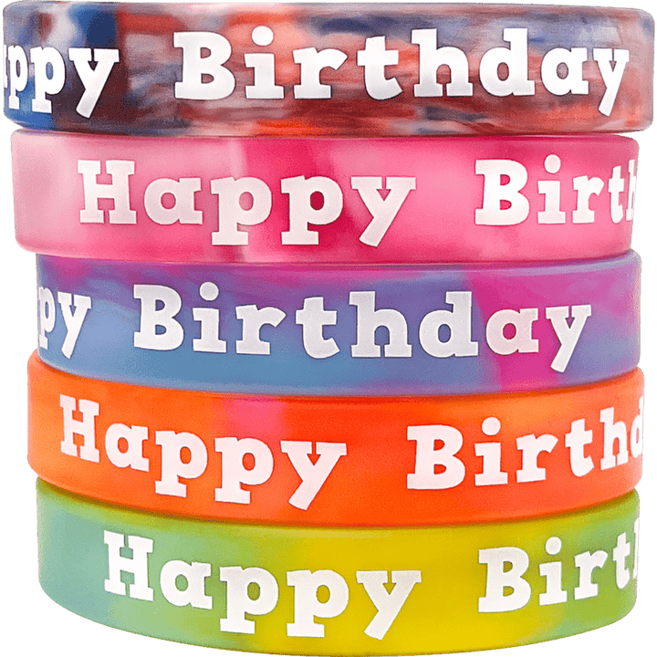 Tie-Dye Happy Birthday Wristbands-Birthday-Tools 4 Teaching-Classroom Decor and More