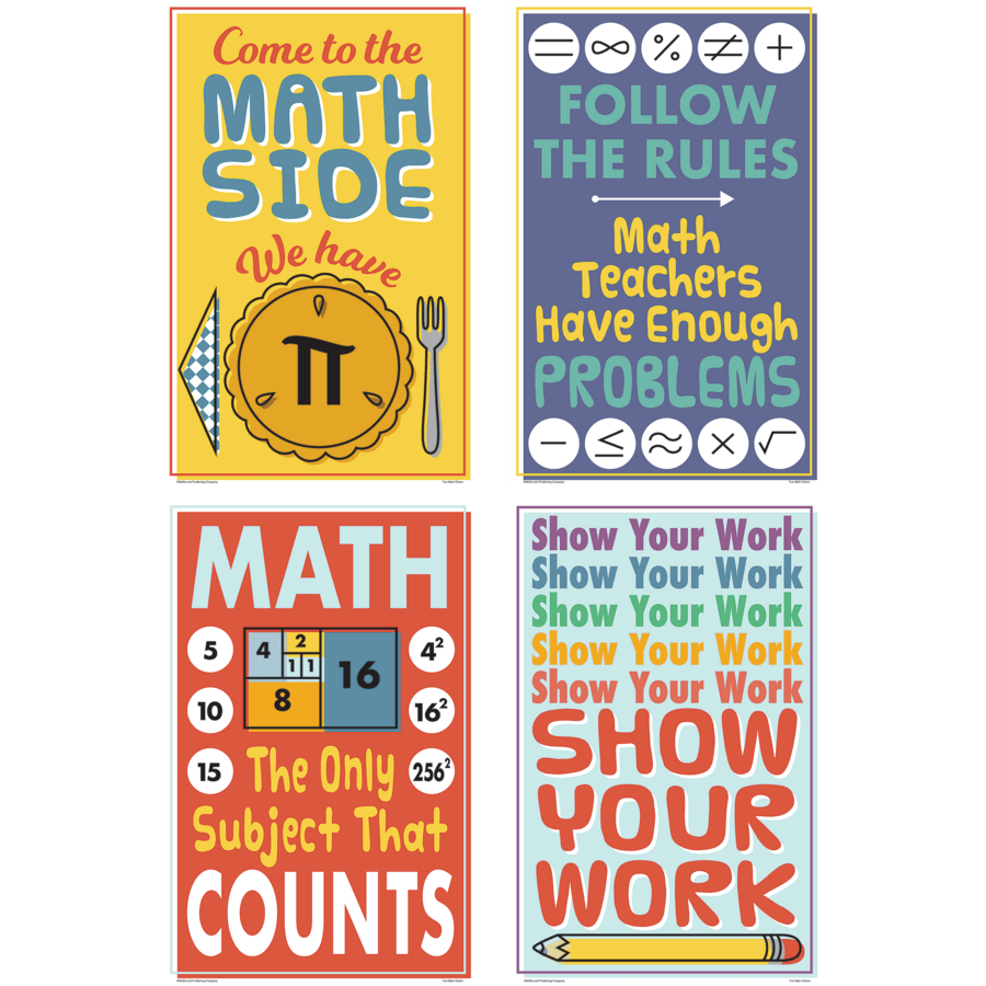 Math Fun Charts-Bulletin Board Sets-Tools 4 Teaching-Classroom Decor and More
