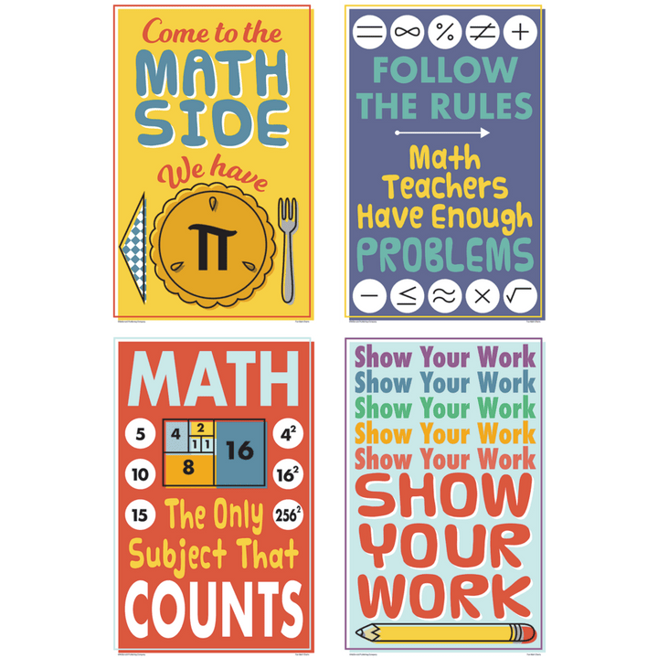 Math Fun Charts-Bulletin Board Sets-Tools 4 Teaching-Classroom Decor and More