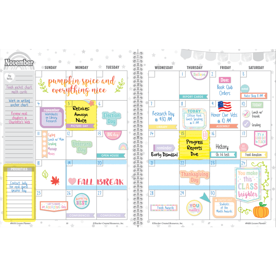 Pastel Pop Lesson Planner-Record & Plan Books-Tools 4 Teaching-Classroom Decor and More