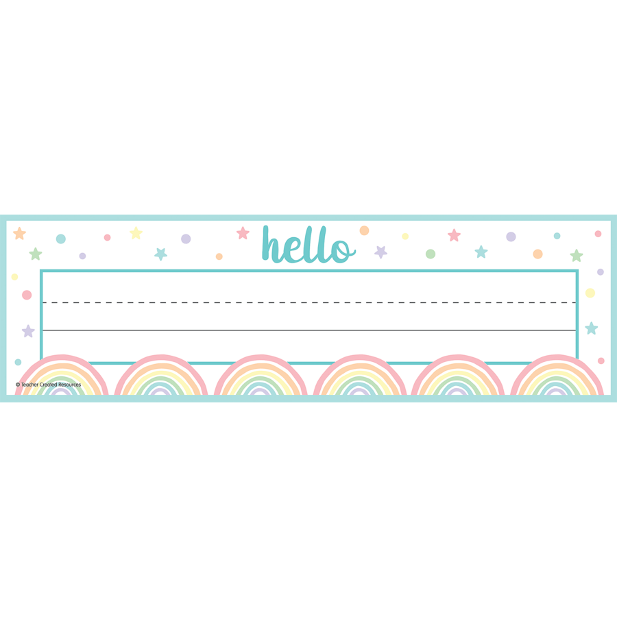Pastel Pop Flat Name Plates-Nameplates & Name Tags-Tools 4 Teaching-Classroom Decor and More