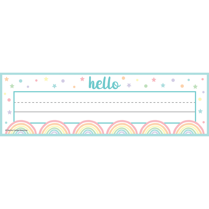 Pastel Pop Flat Name Plates-Nameplates & Name Tags-Tools 4 Teaching-Classroom Decor and More