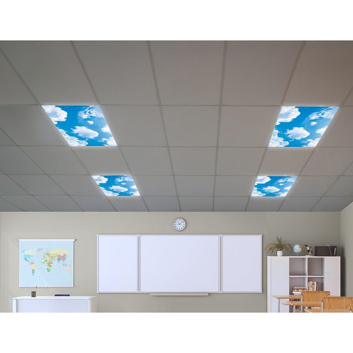 Clouds Calming Covers Ceiling Light Filters-Sensory-Tools 4 Teaching-Classroom Decor and More