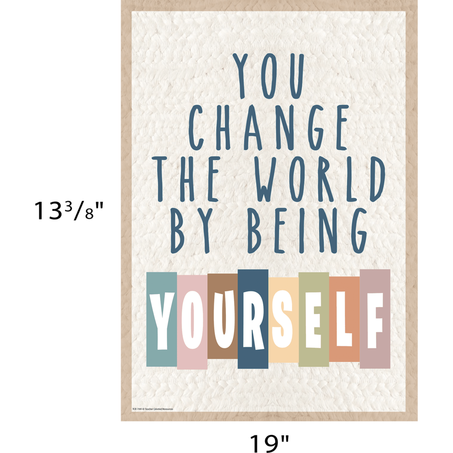 You Change the World By Being Yourself Positive Poster-Posters-Tools 4 Teaching-Classroom Decor and More