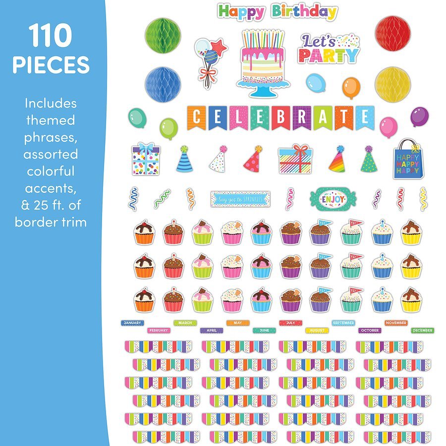 Colorful Happy Birthday Create &amp; Decorate Quick Kit-Birthday-Tools 4 Teaching-Classroom Decor and More