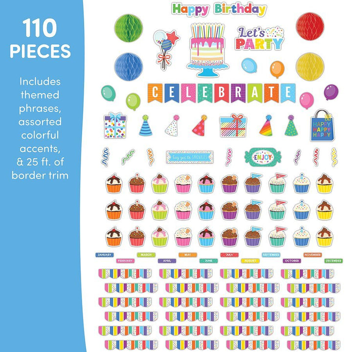 Colorful Happy Birthday Create &amp; Decorate Quick Kit-Birthday-Tools 4 Teaching-Classroom Decor and More