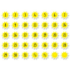 Suns Calendar Days-Calendars-Tools 4 Teaching-Classroom Decor and More