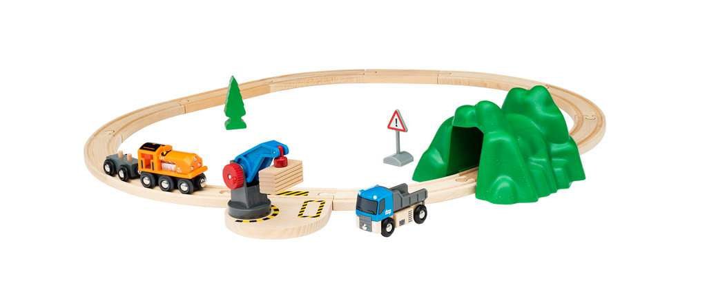BRIO World Starter Lift & Load Train Set A for Kids age 3 years and up. Compatible with all BRIO train sets-Vehicles & Construction-Tools 4 Teaching-Classroom Decor and More