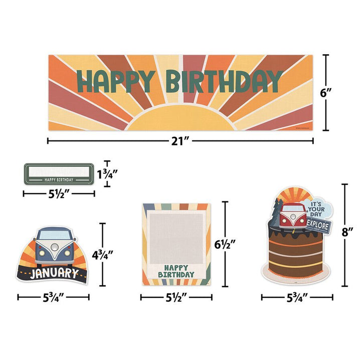 Moving Mountains Road Trip Happy Birthday Mini Bulletin Board-Bulletin Board Sets-Tools 4 Teaching-Classroom Decor and More