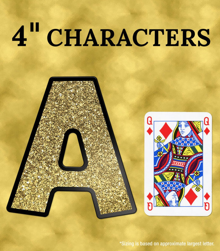 4in Gold Glitter Combo Pack Bulletin Board Letters-Letters-Tools 4 Teaching-Classroom Decor and More