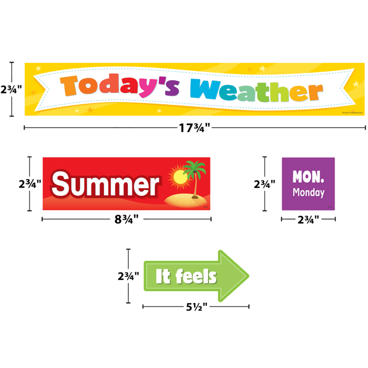 *Colorful Weather Pocket Chart Cards-Mini Bulletin Boards-Tools 4 Teaching-Classroom Decor and More