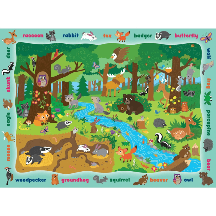 Hide & Seek - Animals in the Forest 48 Piece Jigsaw Puzzle-Puzzles-Tools 4 Teaching-Classroom Decor and More