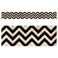 *Core Decor Black and Wood Chevron EZ Border-Borders-Tools 4 Teaching-Classroom Decor and More