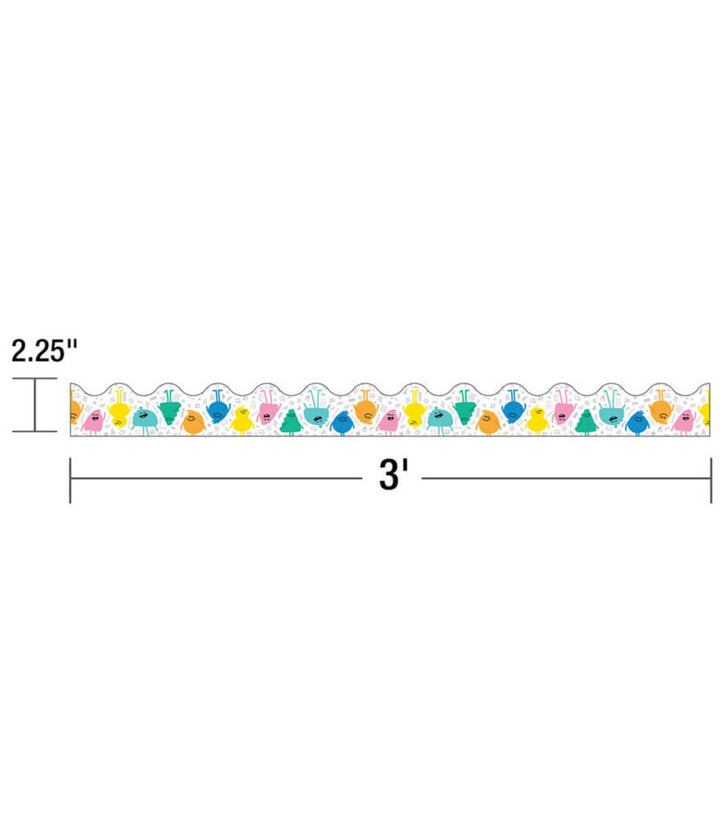 *Happy Friends Scalloped Bulletin Board Borders-Borders-Tools 4 Teaching-Classroom Decor and More