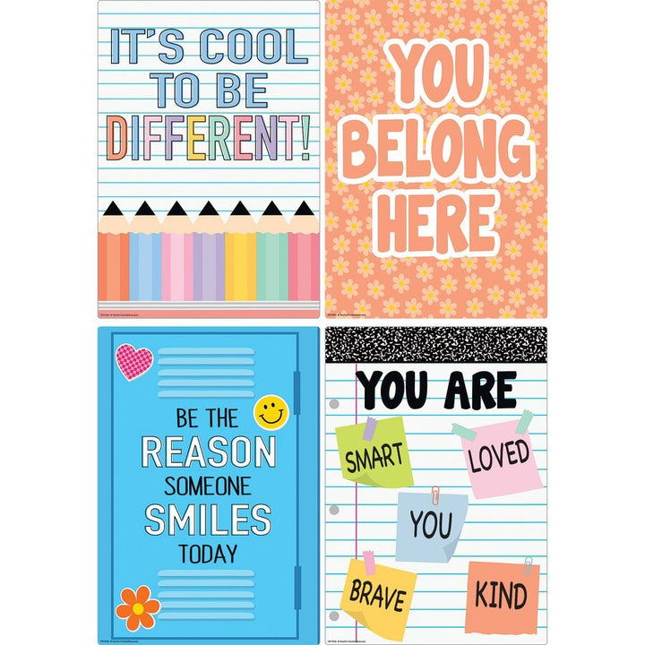 Cool for School Positive Sayings Small Poster Pack-Posters-Tools 4 Teaching-Classroom Decor and More