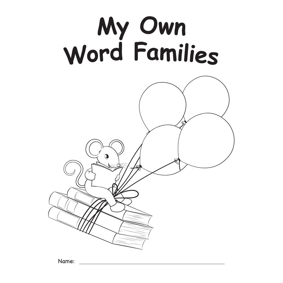My Own Books: My Word Families Book-Subjects - Reading - Reading Books-Tools 4 Teaching-Classroom Decor and More