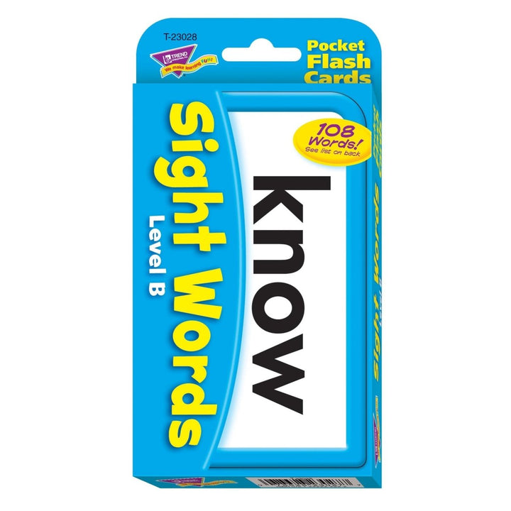 Sight Words – Level B Pocket Flash Cards-Flashcards-Tools 4 Teaching-Classroom Decor and More