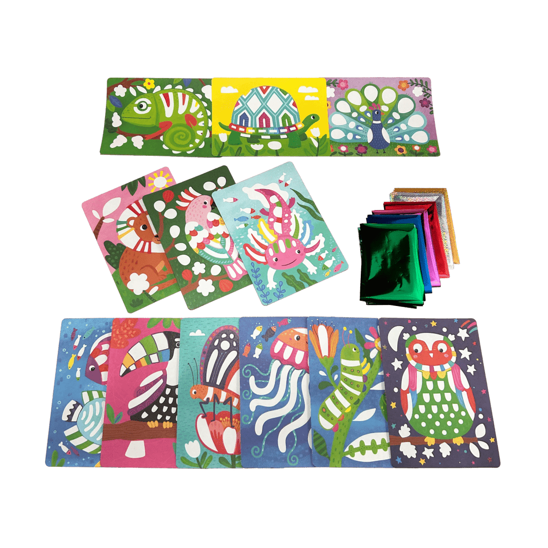 Foil-tastic Foil Art & Coloring Set - Awesome Animals-Activity Pads-Tools 4 Teaching-Classroom Decor and More