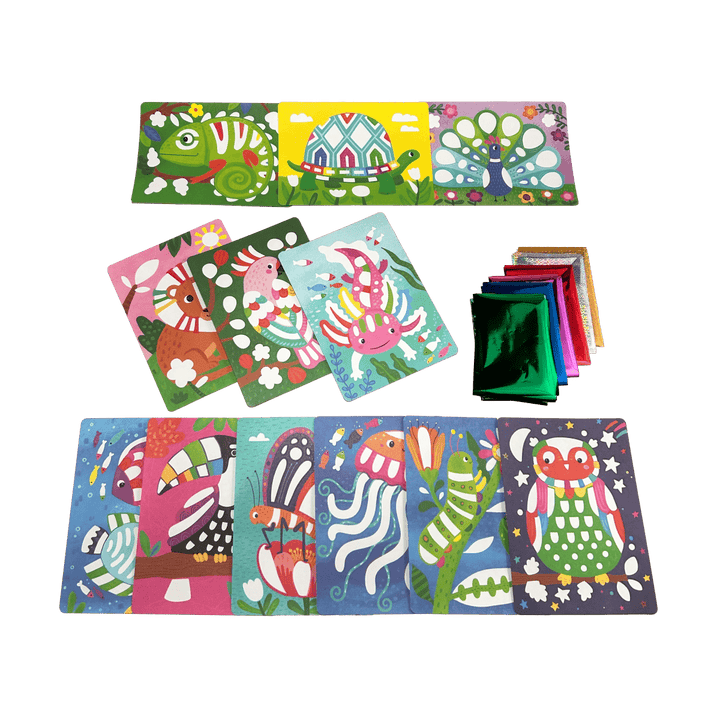 Foil-tastic Foil Art & Coloring Set - Awesome Animals-Activity Pads-Tools 4 Teaching-Classroom Decor and More