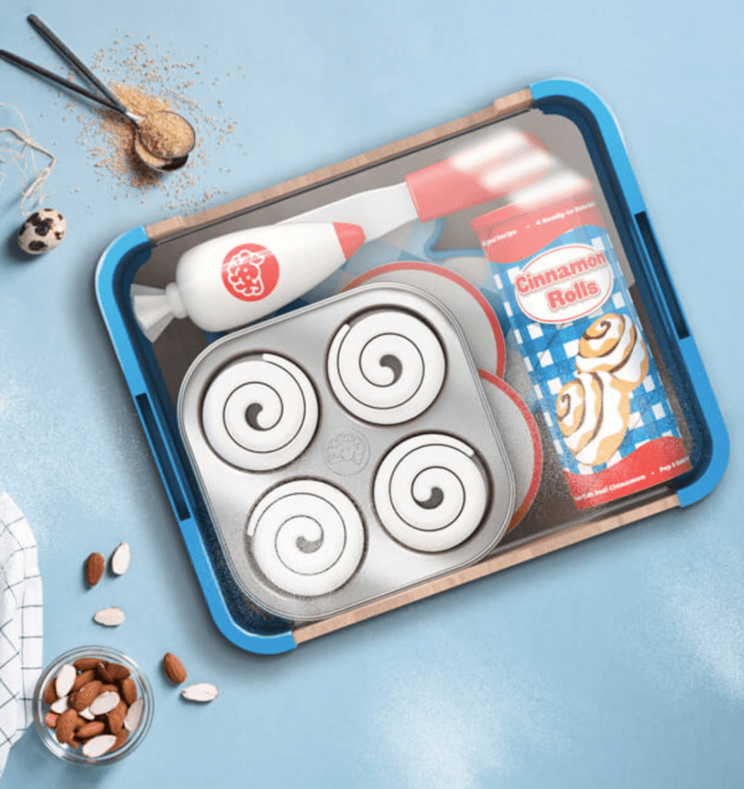 Pretendables Cinnamon Roll Set-Play Food-Tools 4 Teaching-Classroom Decor and More