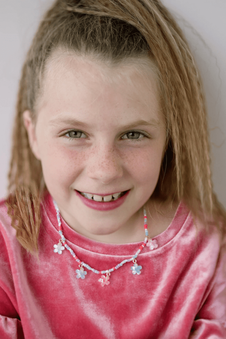 Boutique Shimmer Flower Necklace-Dress Up & Jewelry-Tools 4 Teaching-Classroom Decor and More