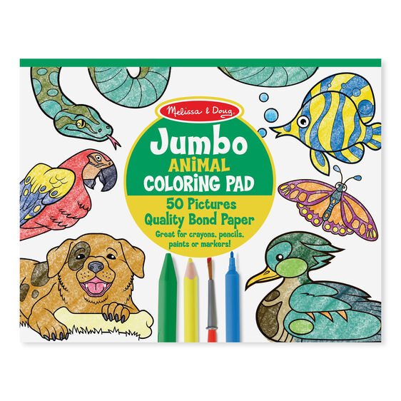 Jumbo Coloring Pad - Animal-Activity Pads-Tools 4 Teaching-Classroom Decor and More