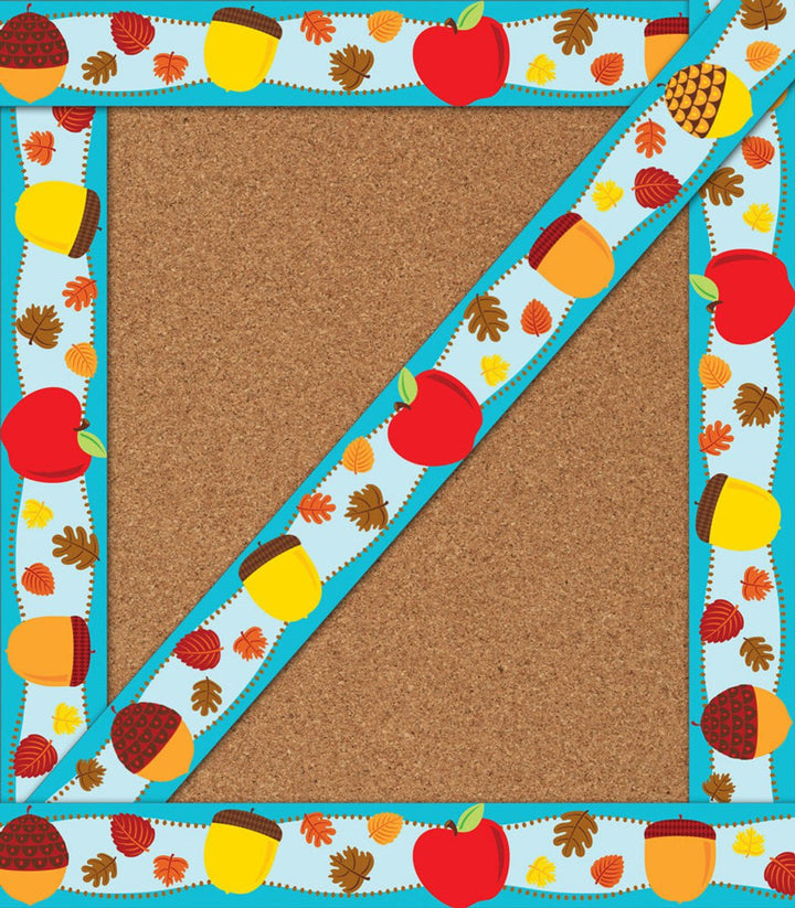 Apples & Acorns Straight Bulletin Board Borders-Tools 4 Teaching-Classroom Decor and More