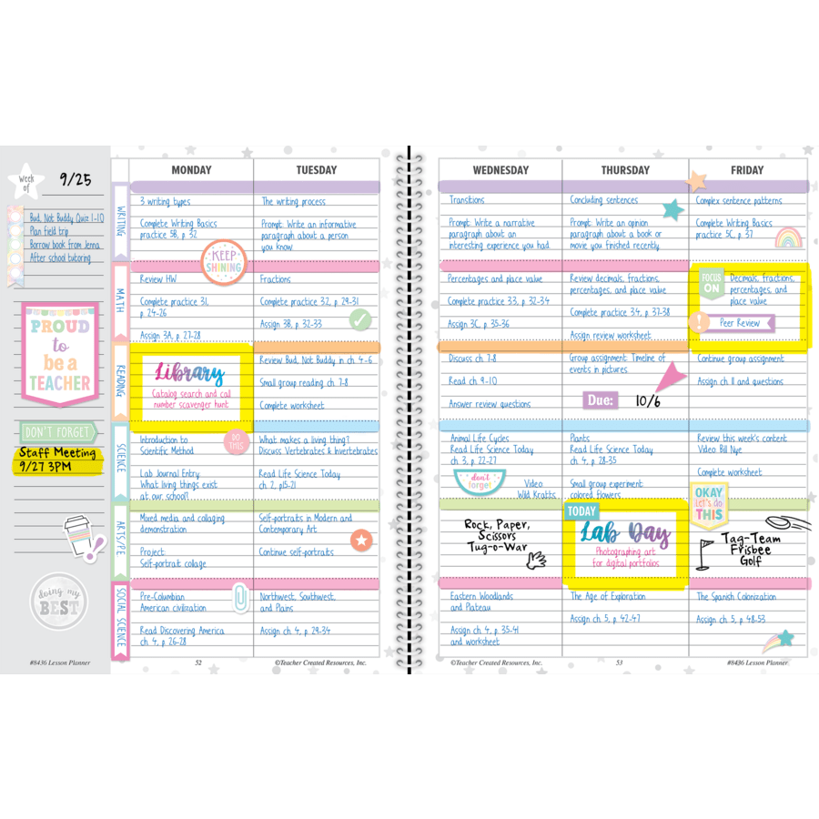 Pastel Pop Lesson Planner-Record & Plan Books-Tools 4 Teaching-Classroom Decor and More