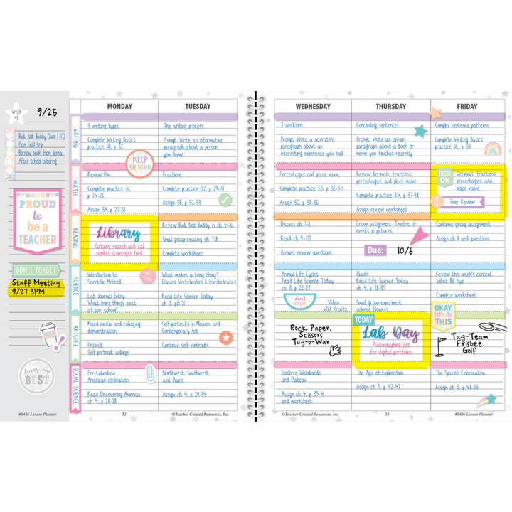 Pastel Pop Lesson Planner-Record & Plan Books-Tools 4 Teaching-Classroom Decor and More