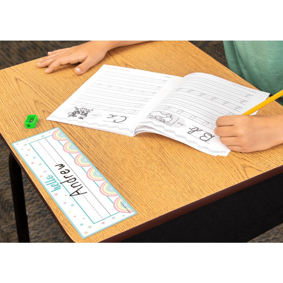 Pastel Pop Flat Name Plates-Nameplates & Name Tags-Tools 4 Teaching-Classroom Decor and More